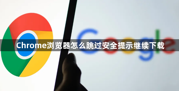 Chrome浏览器怎么跳过安全提示继续下载1