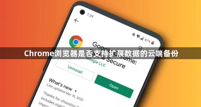Chrome浏览器是否支持扩展数据的云端备份1