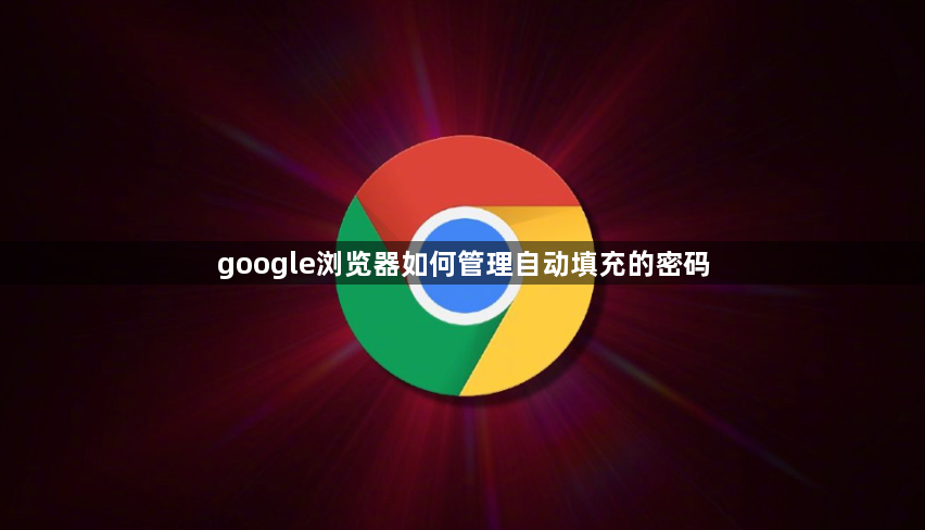google浏览器如何管理自动填充的密码1
