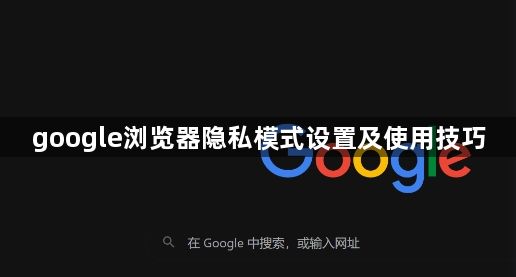 google浏览器隐私模式设置及使用技巧1