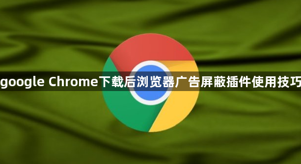google Chrome下载后浏览器广告屏蔽插件使用技巧1