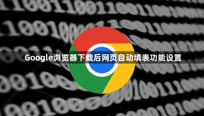 Google浏览器下载后网页自动填表功能设置1