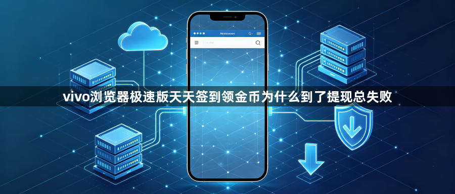 vivo浏览器极速版天天签到领金币为什么到了提现总失败1