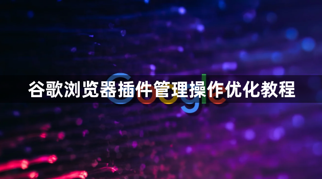 谷歌浏览器插件管理操作优化教程1