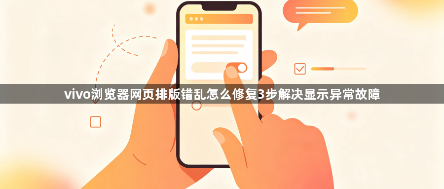 vivo浏览器网页排版错乱怎么修复3步解决显示异常故障1
