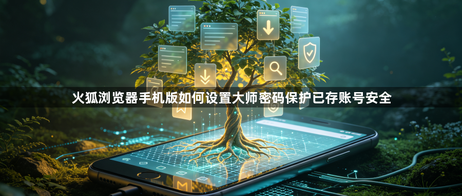 火狐浏览器手机版如何设置大师密码保护已存账号安全1