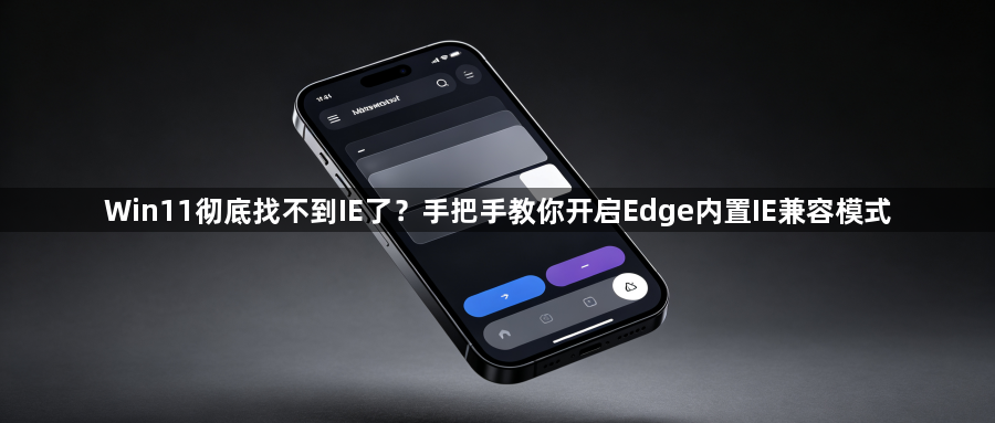 Win11彻底找不到IE了？手把手教你开启Edge内置IE兼容模式1