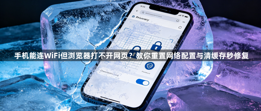 手机能连WiFi但浏览器打不开网页?教你重置网络配置与清缓存秒修复1