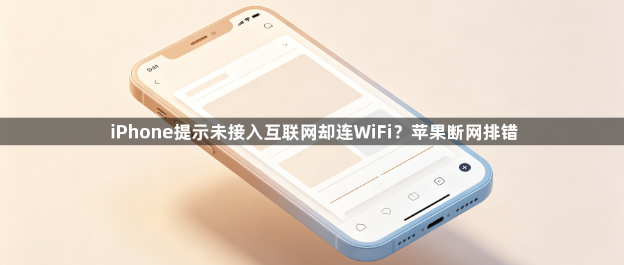 iPhone提示未接入互联网却连WiFi?苹果断网排错1