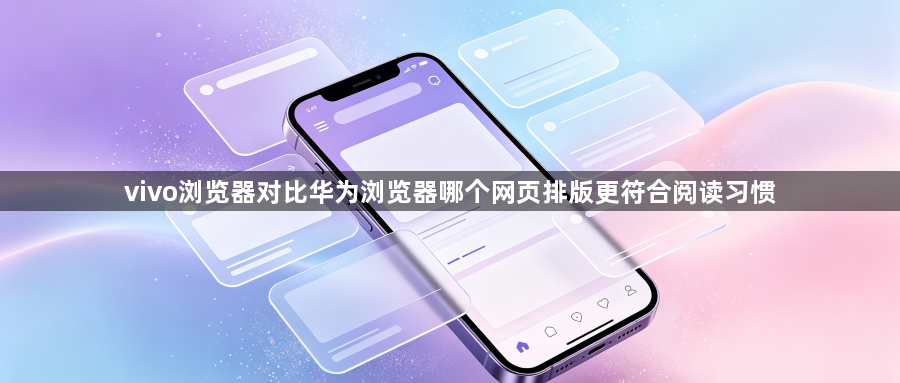 vivo浏览器对比华为浏览器哪个网页排版更符合阅读习惯1
