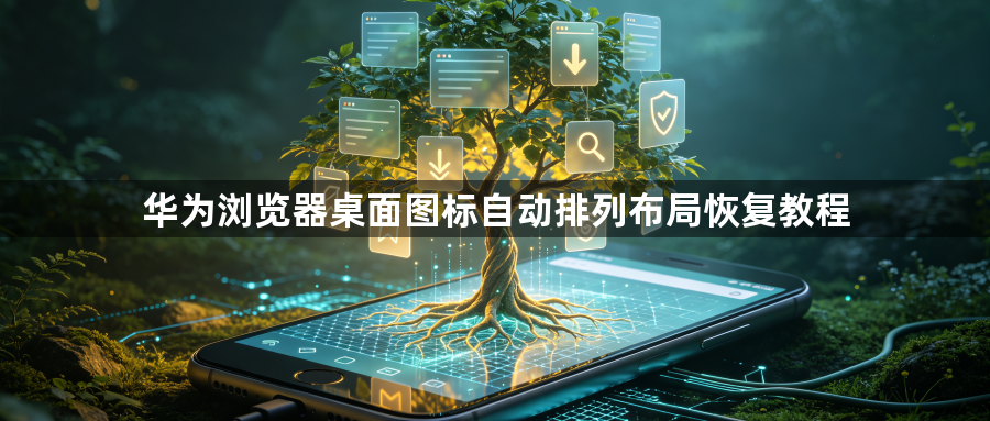 华为浏览器桌面图标自动排列布局恢复教程1