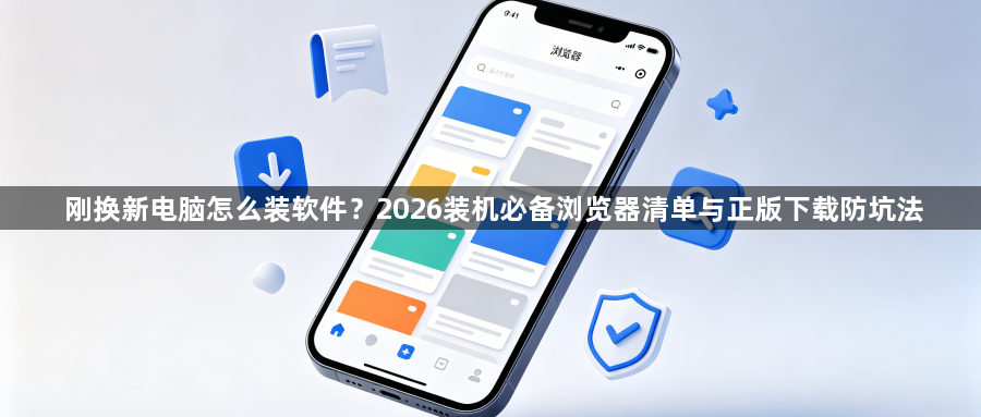 刚换新电脑怎么装软件？2026装机必备浏览器清单与正版下载防坑法1