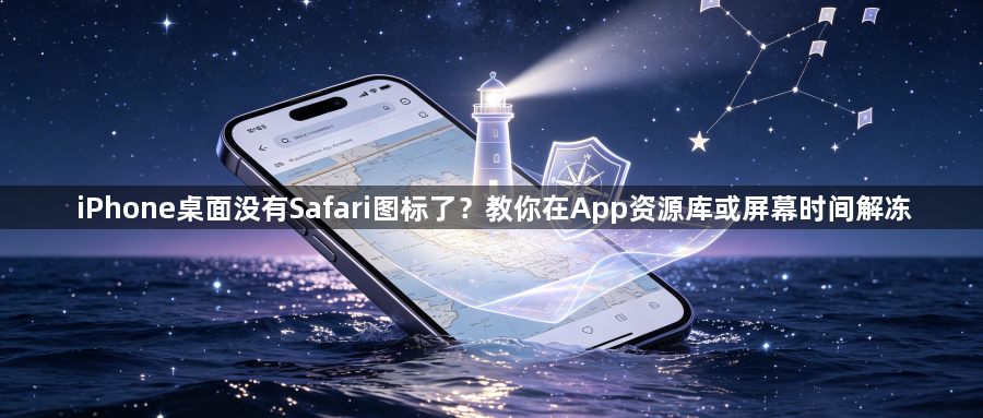 iPhone桌面没有Safari图标了?教你在App资源库或屏幕时间解冻1