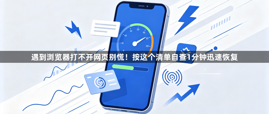 遇到浏览器打不开网页别慌！按这个清单自查1分钟迅速恢复1