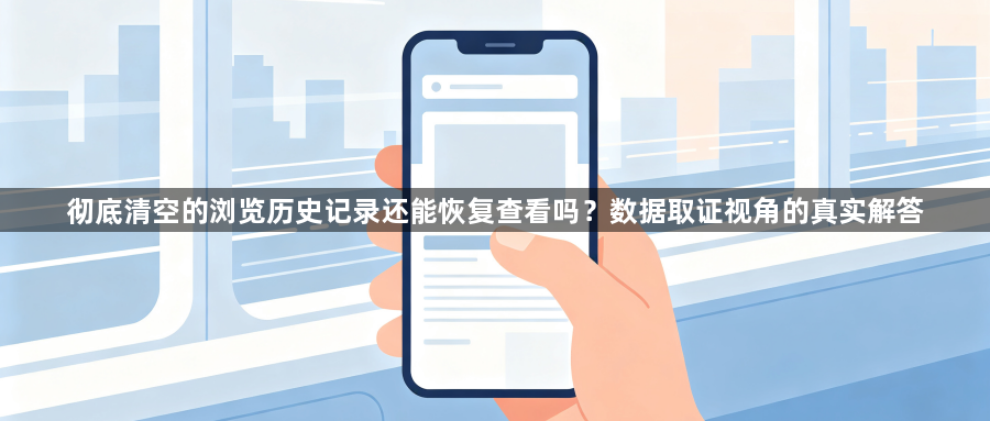 彻底清空的浏览历史记录还能恢复查看吗？数据取证视角的真实解答1