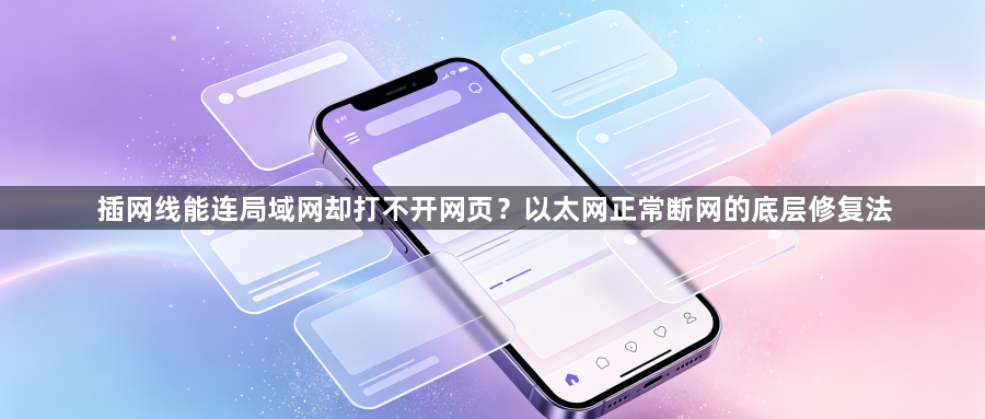插网线能连局域网却打不开网页?以太网正常断网的底层修复法1