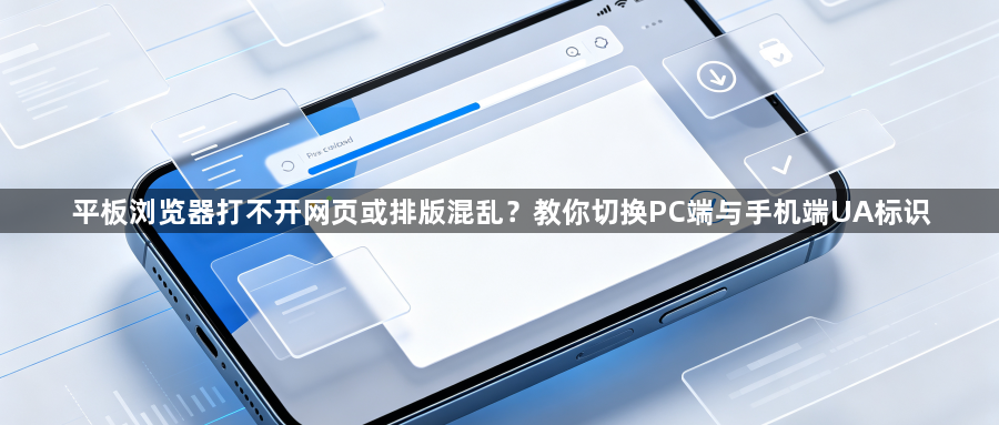 平板浏览器打不开网页或排版混乱？教你切换PC端与手机端UA标识1
